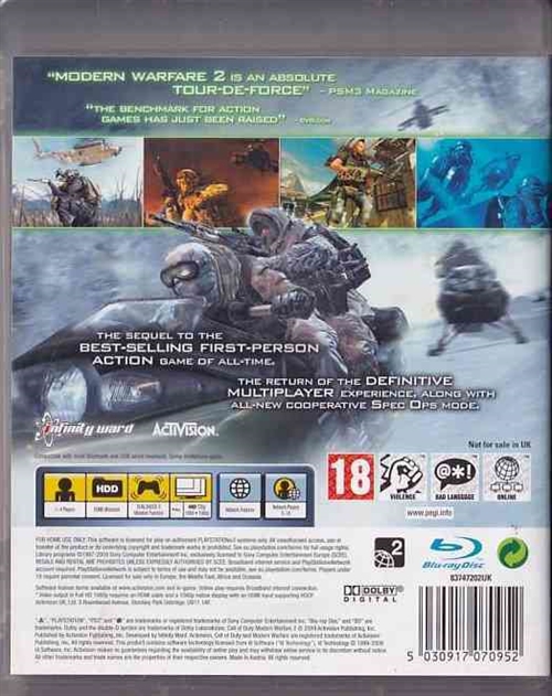 Call of Duty Modern Warfare 2 - PS3 (B Grade) (Genbrug)